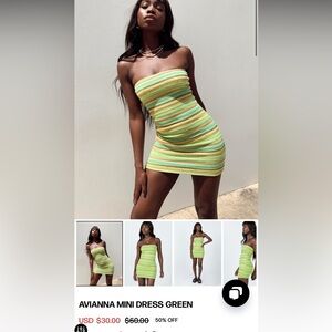 Princess Polly Avianna Mini dress in Green.
